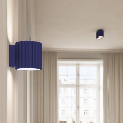 Точково осветително тяло AURA 2xGU10/10W/230V синьо
