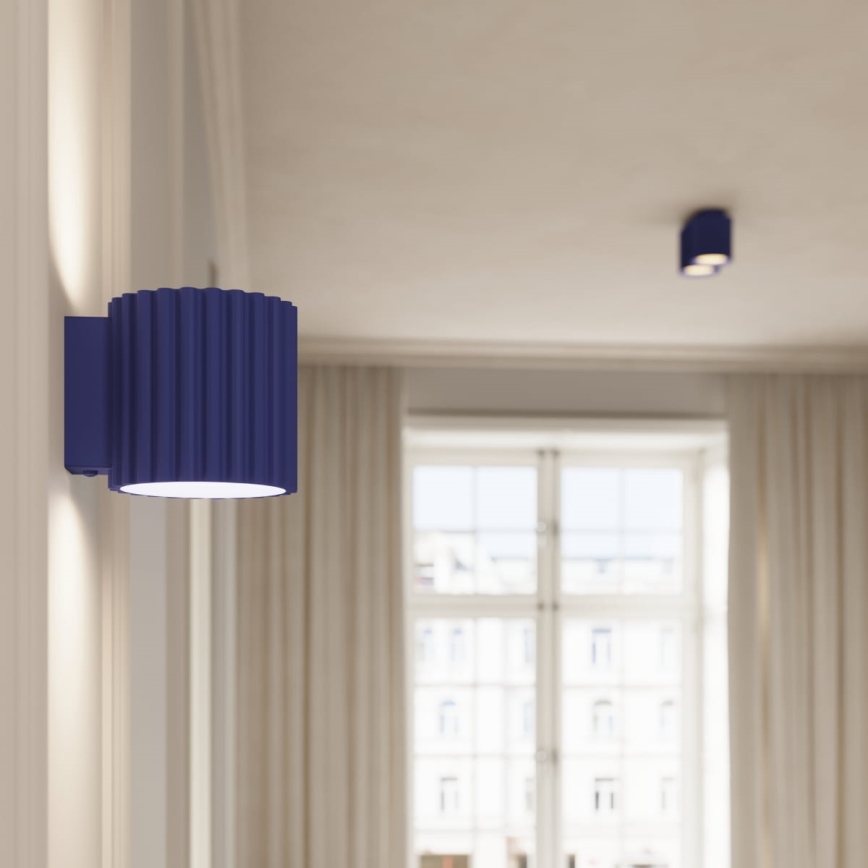 Точково осветително тяло AURA 2xGU10/10W/230V синьо