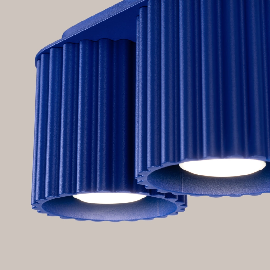 Точково осветително тяло AURA 2xGU10/10W/230V синьо