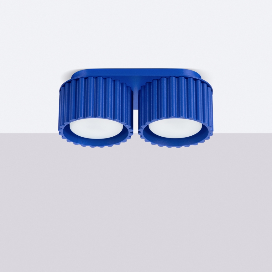 Точково осветително тяло AURA 2xGX53/10W/230V синьо