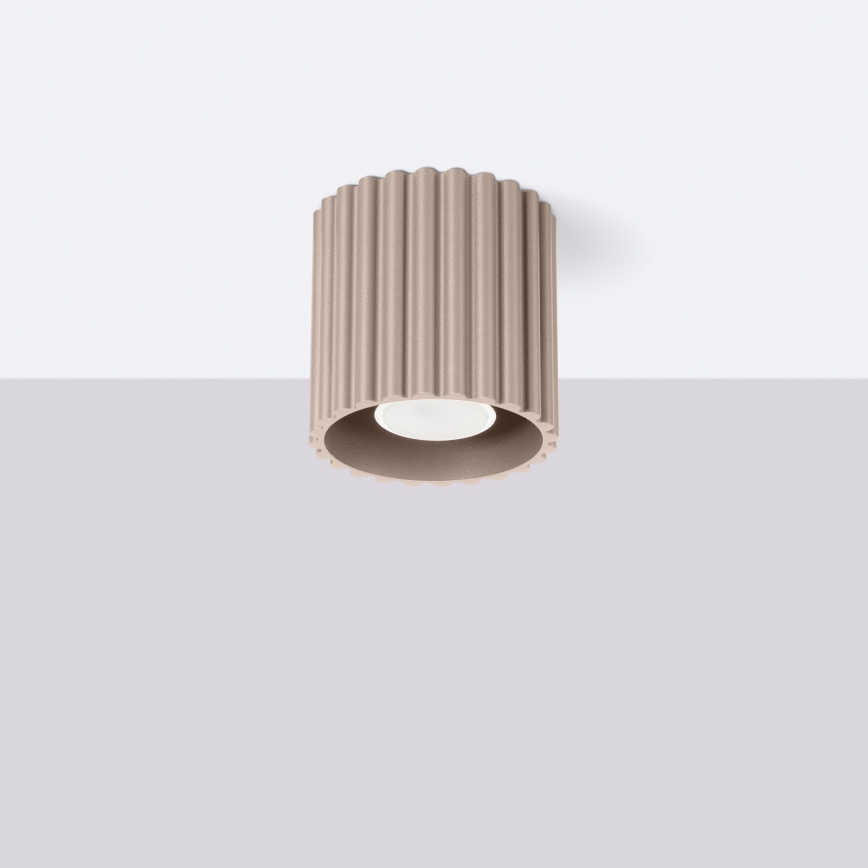 Точково осветително тяло AURA 1xGU10/10W/230V 10 cm таупе