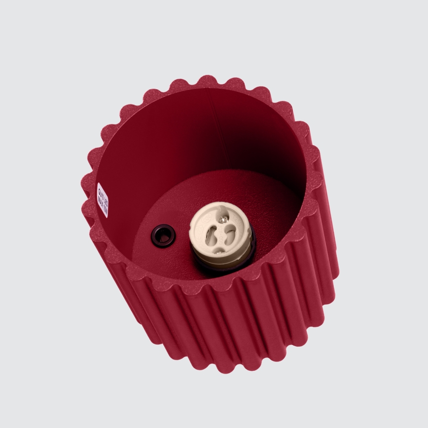 Точково осветително тяло AURA 1xGU10/10W/230V диаметър 10 см червено