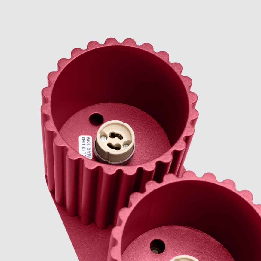 Точково осветително тяло AURA 2xGU10/10W/230V червено