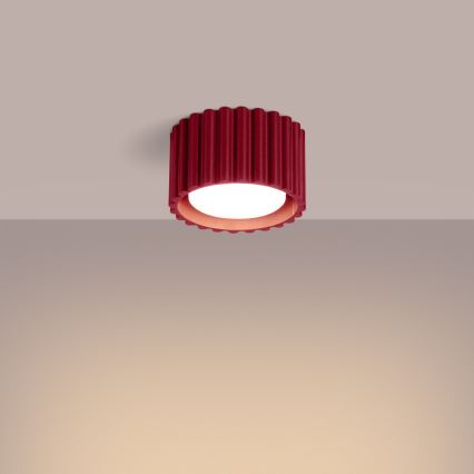 Точково осветително тяло AURA 1xGX53/10W/230V, диаметър 10 см, червено