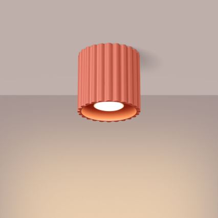 Точково осветително тяло AURA 1xGU10/10W/230V, Ø 10 см, розово