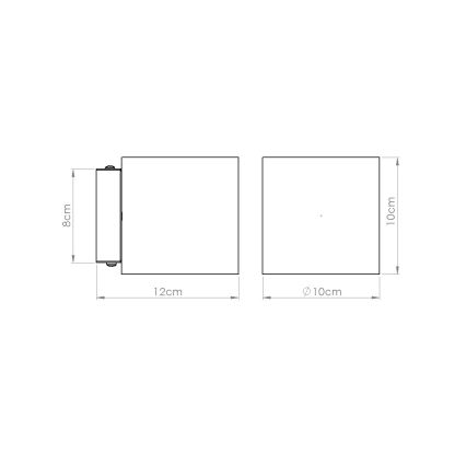 Стенен спот ORBIS 1xG9/8W/230V бетон/зелен