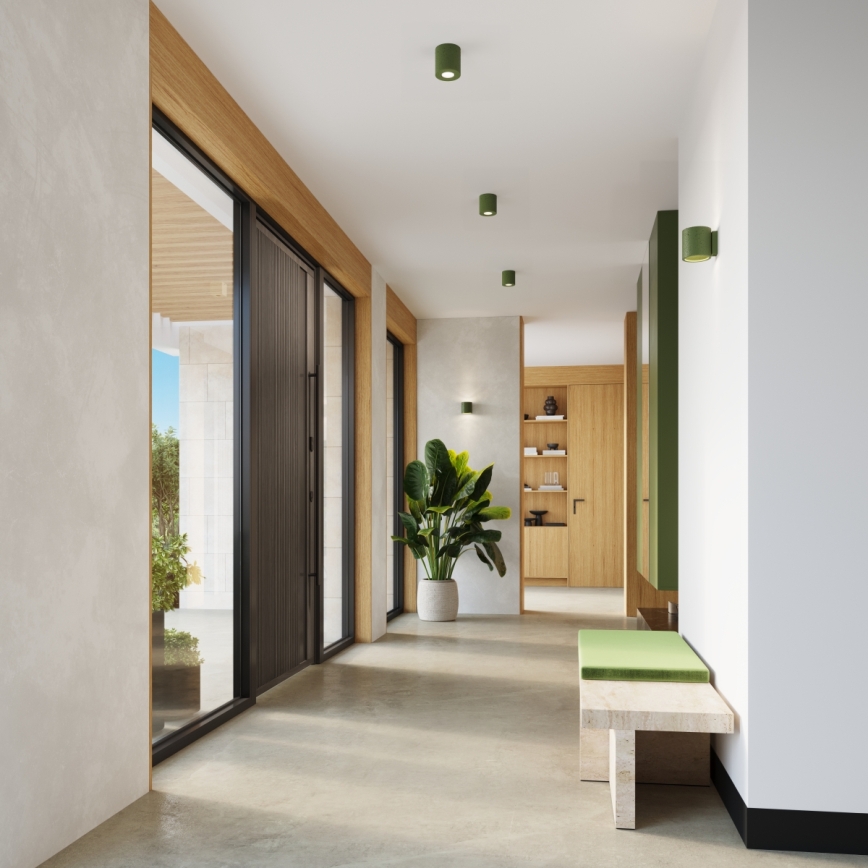 Точково осветително тяло ORBIS 1xGU10/10W/230V бетон/зелен