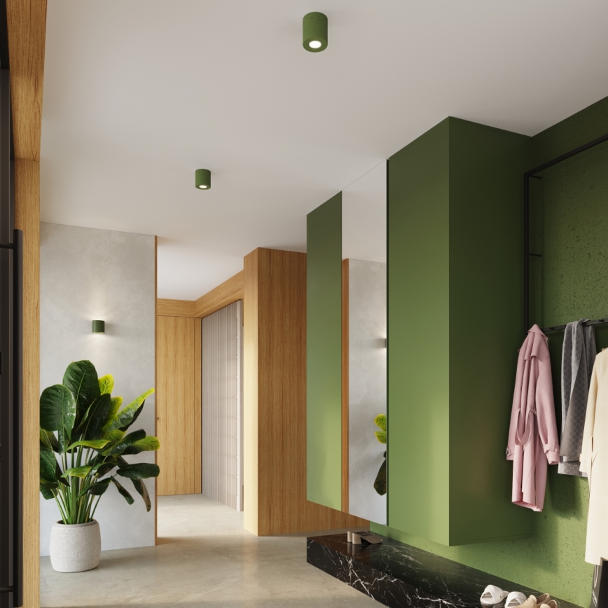 Точково осветително тяло ORBIS 1xGU10/10W/230V бетон/зелен