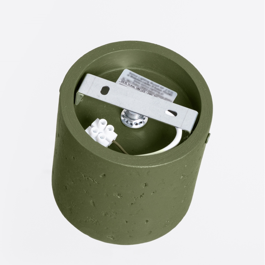 Точково осветително тяло ORBIS 1xGU10/10W/230V бетон/зелен