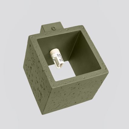 Стенно точково осветително тяло QUAD 1xG9/8W/230V бетон/зелено