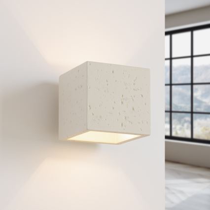 Стенно точково осветително тяло QUAD 1xG9/8W/230V бетон/кремаво