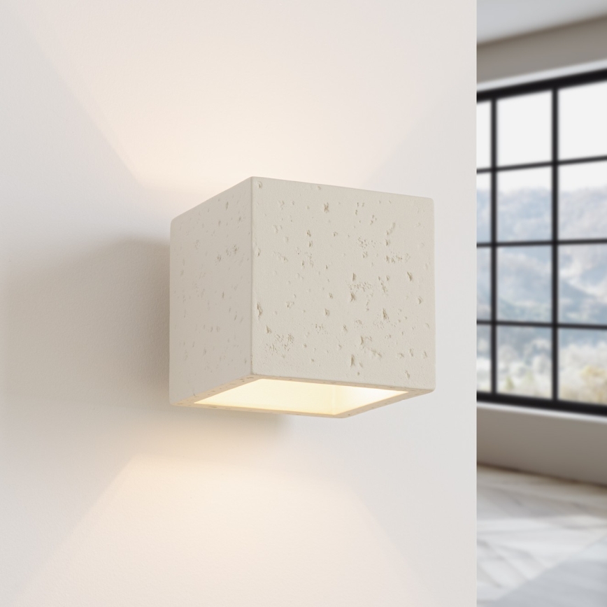 Стенно точково осветително тяло QUAD 1xG9/8W/230V бетон/кремаво