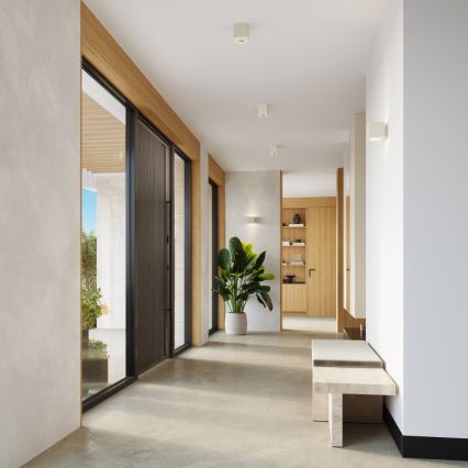 Стенно точково осветително тяло QUAD 1xG9/8W/230V бетон/кремаво