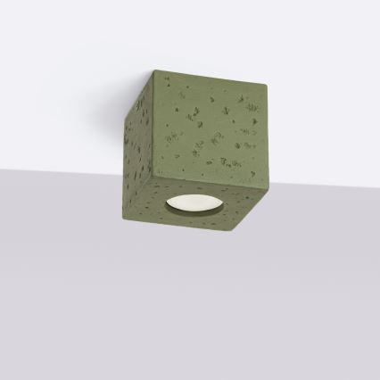 Спот осветително тяло QUAD 1xGU10/10W/230V бетон/зелено
