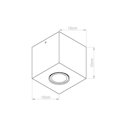 Спот осветително тяло QUAD 1xGU10/10W/230V бетон/зелено