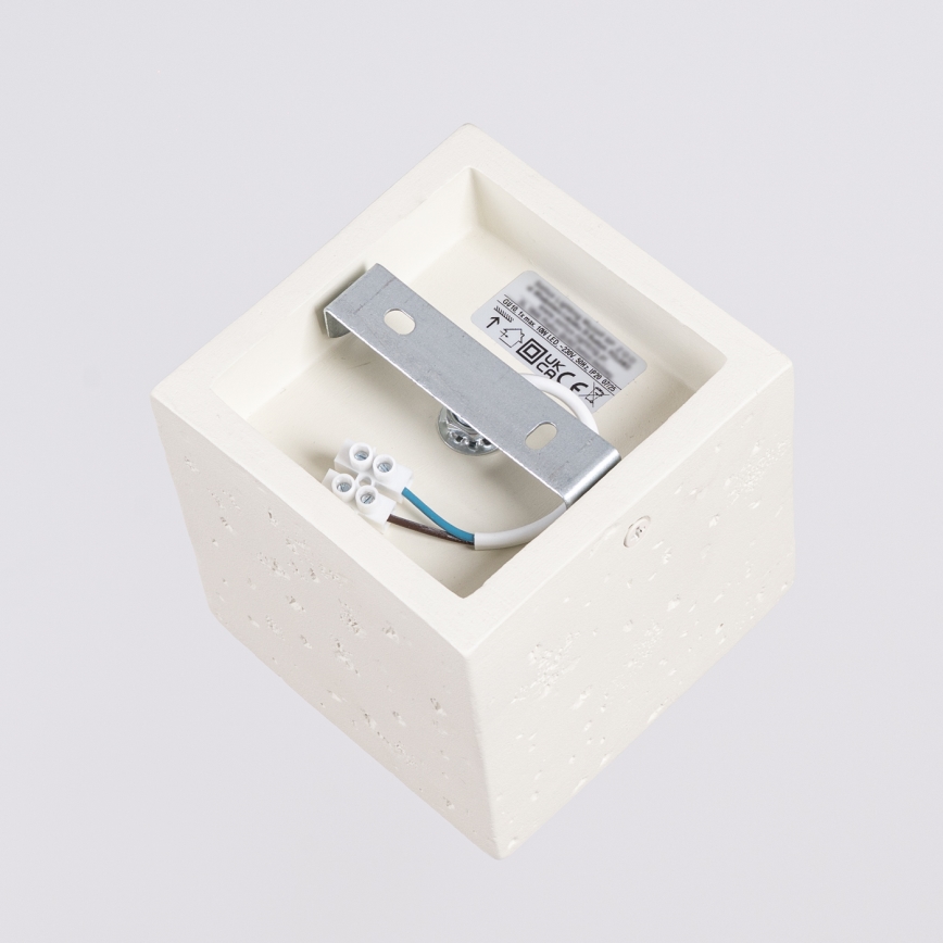 Точково осветително тяло QUAD 1xGU10/10W/230V бетон/кремаво