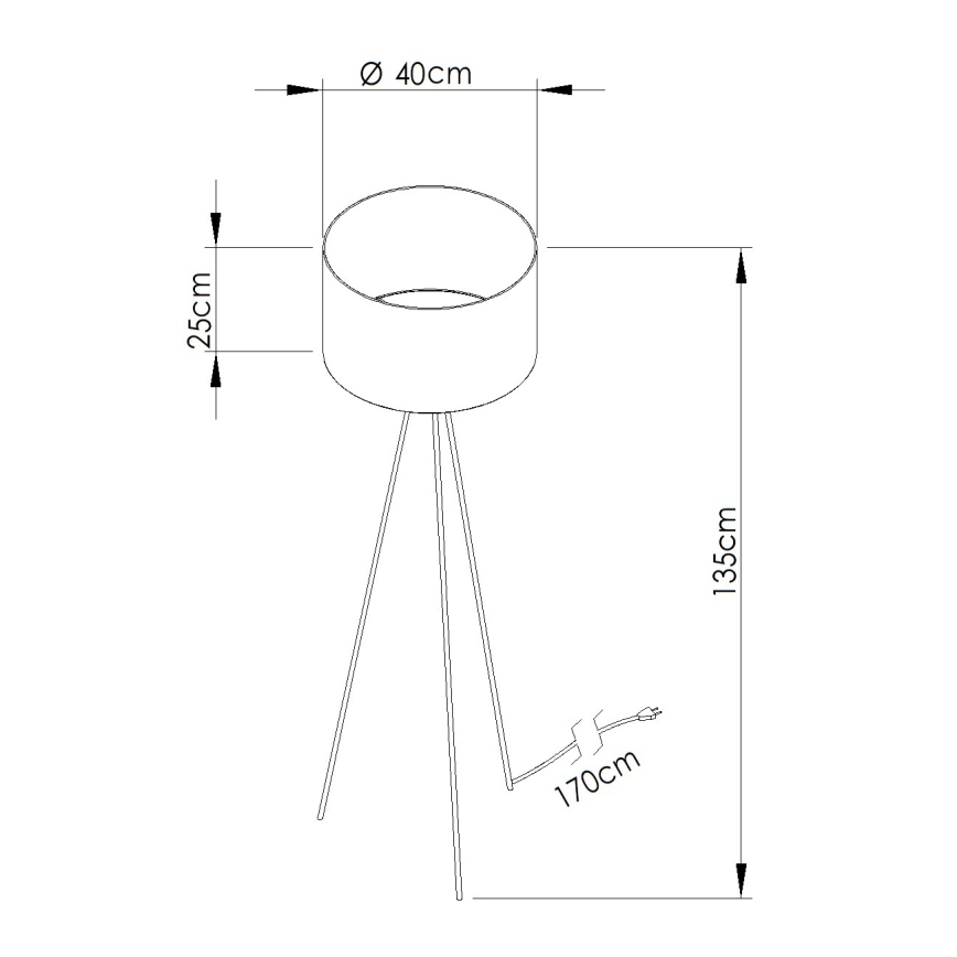 Подова лампа NEVIA 1xE27/15W/230V таупе