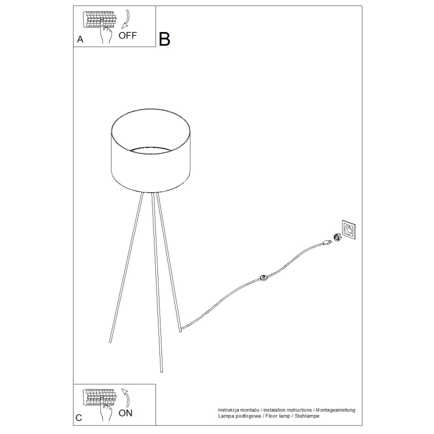 Подова лампа NEVIA 1xE27/15W/230V таупе