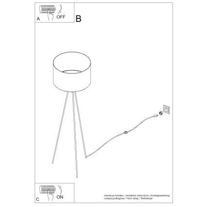 Подова лампа NEVIA 1xE27/15W/230V червена