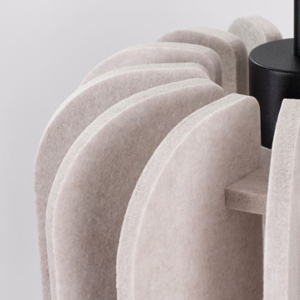 Пендел на кабел MULA 1xE27/15W/230V, диаметър 27 см, кремав