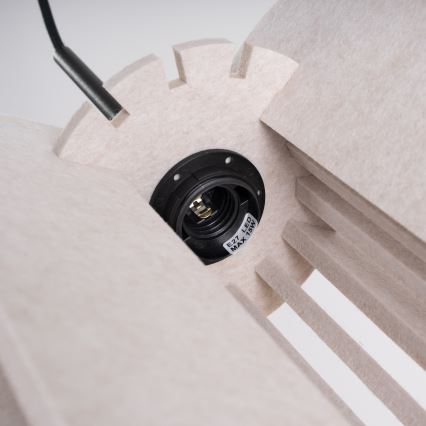 Пендел на кабел MULA 1xE27/15W/230V, диаметър 27 см, кремав