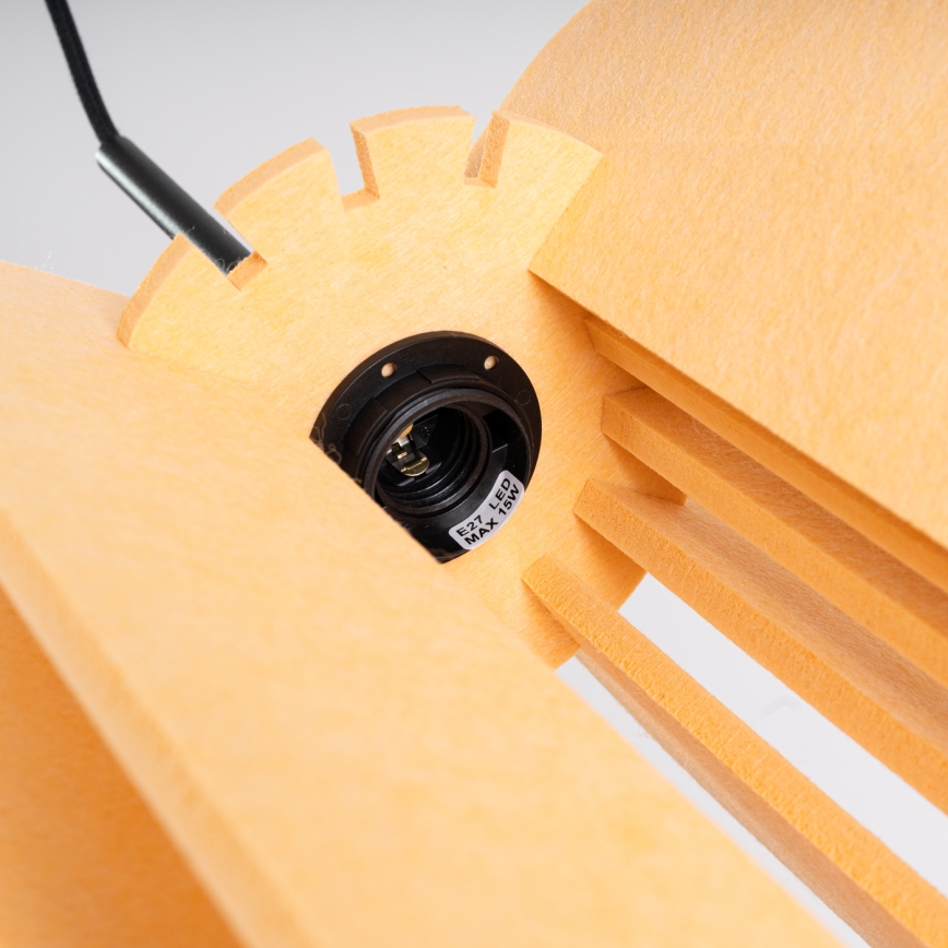 Пендел на кабел MULA 1xE27/15W/230V Ø 27 см жълт