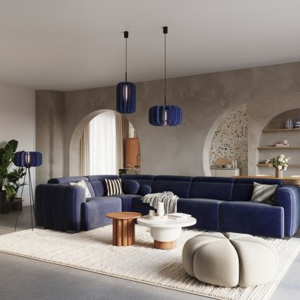 Пендел на кабел MULA 1xE27/15W/230V Ø 27 см, син