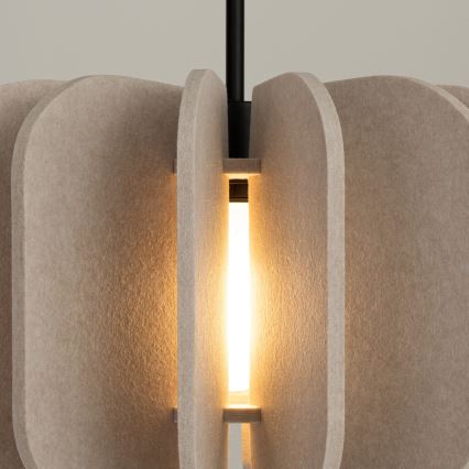 Пендел на кабел MULA 1xE27/15W/230V Ø 45 см кремав