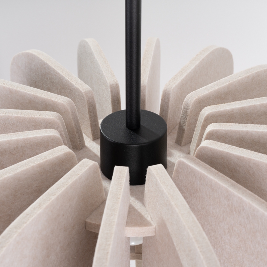 Пендел на кабел MULA 1xE27/15W/230V Ø 45 см кремав