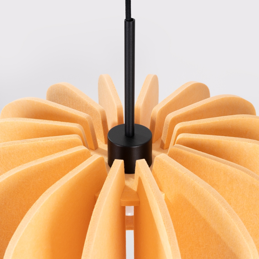 Полилей на кабел MULA 1xE27/15W/230V Ø 45 см жълт