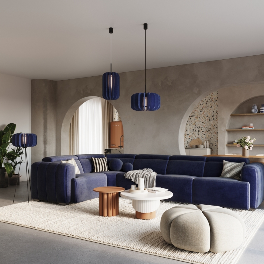 Пендел на кабел MULA, 1xE27/15W/230V, Ø 45 см, син