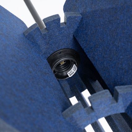 Пендел на кабел MULA, 1xE27/15W/230V, Ø 45 см, син