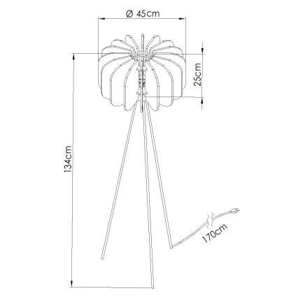Подова лампа MULA 1xE27/15W/230V кремава