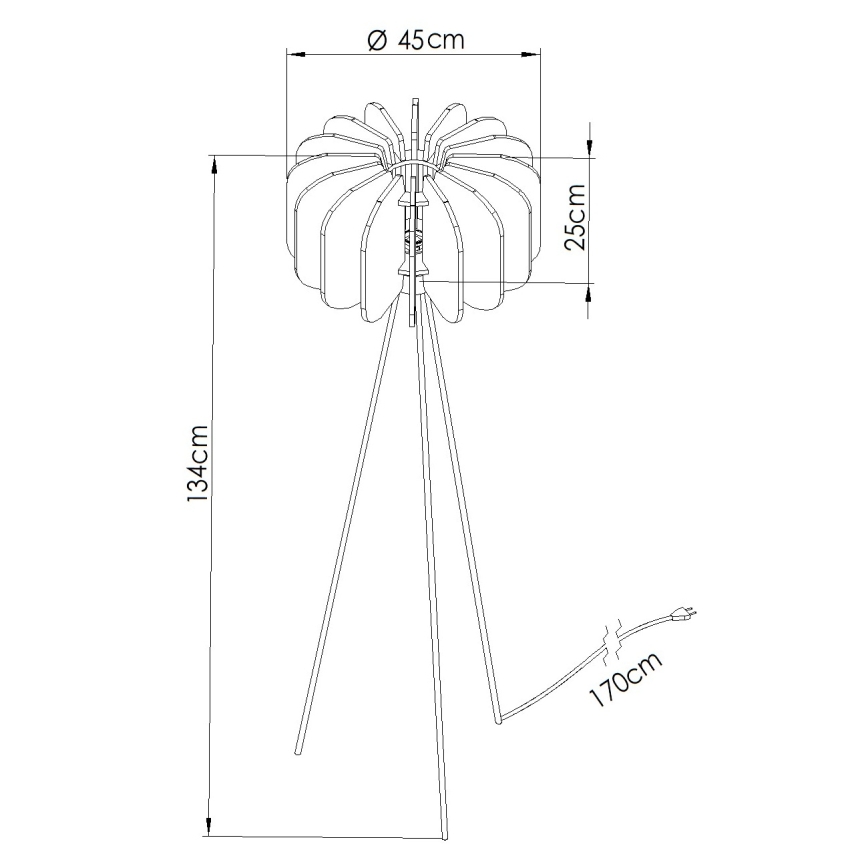 Подова лампа MULA 1xE27/15W/230V, синя