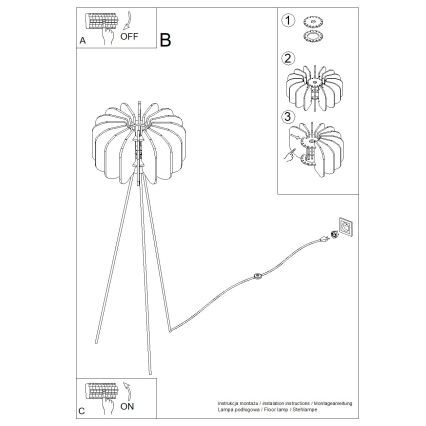 Подова лампа MULA 1xE27/15W/230V, синя