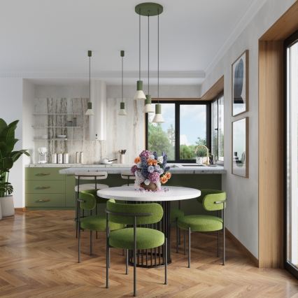 Полилей на кабел ESTRIA 3xE14/10W/230V Ø 30 см зелен