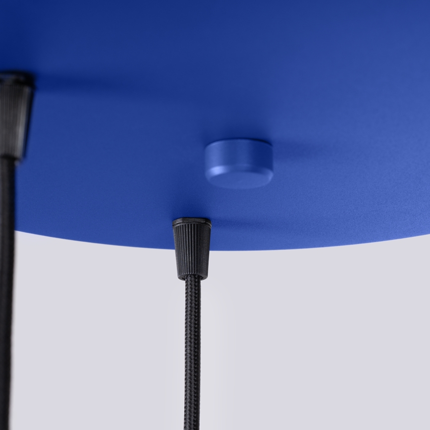 Полилей на кабел ESTRIA, 3xE14/10W/230V, Ø 30 cm, син