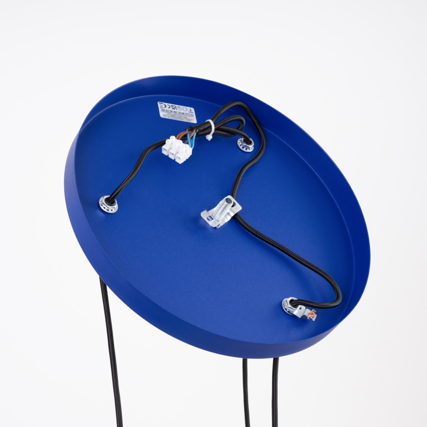 Полилей на кабел ESTRIA, 3xE14/10W/230V, Ø 30 cm, син