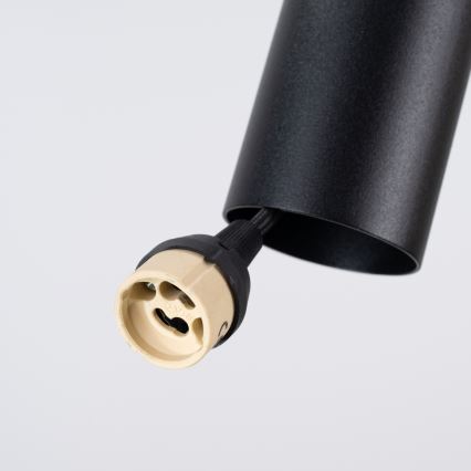 Полилей на кабел PELTA 1xGU10/10W/230V черно/жълто