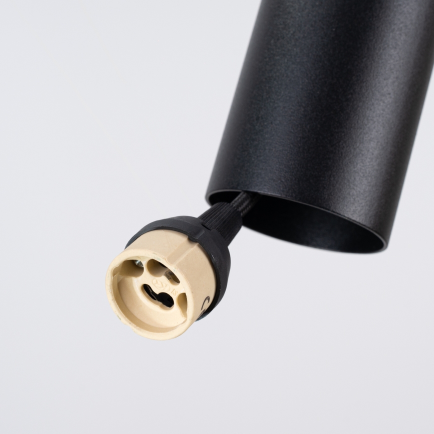 Полилей на кабел PELTA 1xGU10/10W/230V черно/жълто