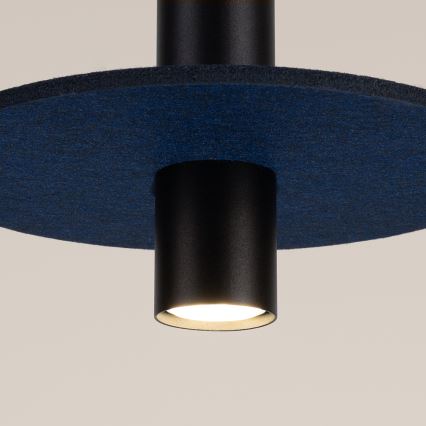 Пендел на кабел PELTA 1xGU10/10W/230V черно/синьо