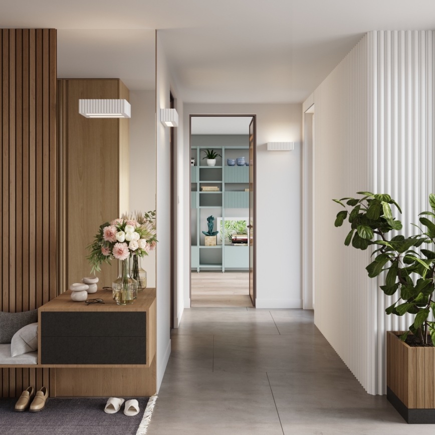 Стенно осветително тяло RIGATA 1xE27/15W/230V керамика/бяло