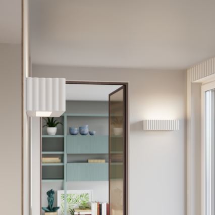 Стенно осветително тяло RIGATA 1xE27/15W/230V керамика/бяло