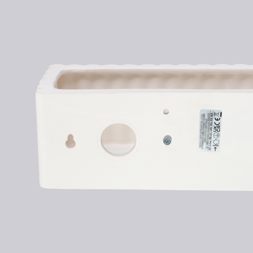 Стенно осветително тяло RIGATA 1xE27/15W/230V керамика/бяло