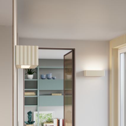 Стенно осветително тяло RIGATA 1xE27/15W/230V керамика/кремаво