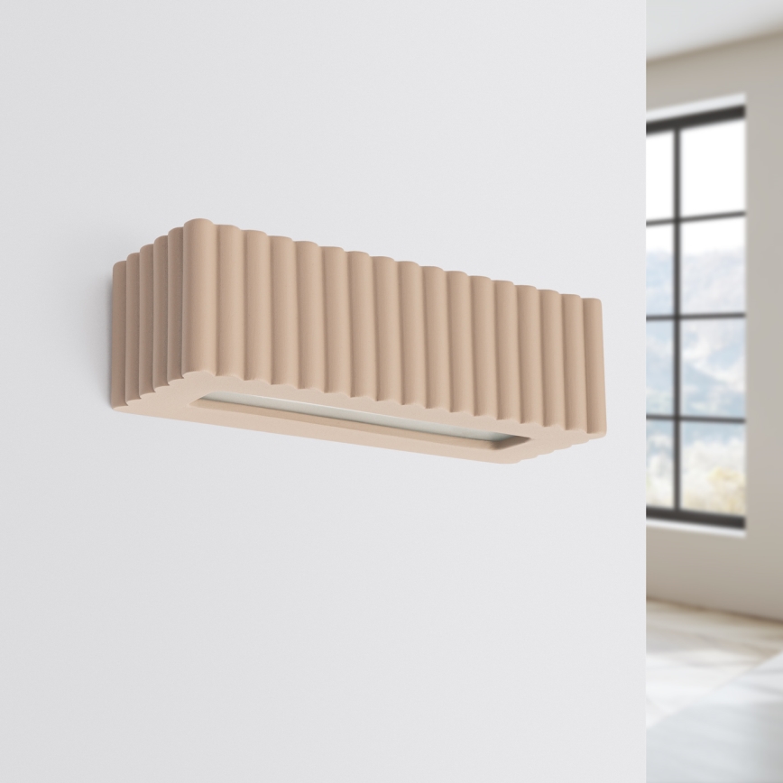 Настенно осветително тяло RIGATA 1xE27/15W/230V керамика/таупе