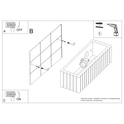 Настенно осветително тяло RIGATA 1xE27/15W/230V керамика/таупе