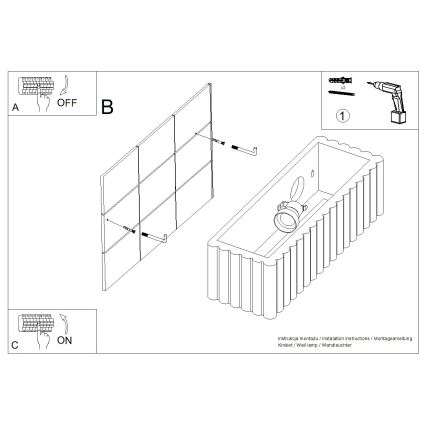 Настенно осветително тяло RIGATA 1xE27/15W/230V керамика/синьо