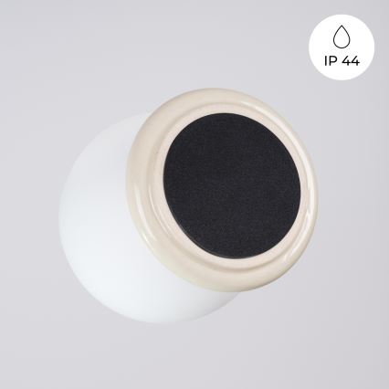 Таванно осветително тяло за баня ZORI 1xG9/8W/230V Ø 12 см IP44 бежово