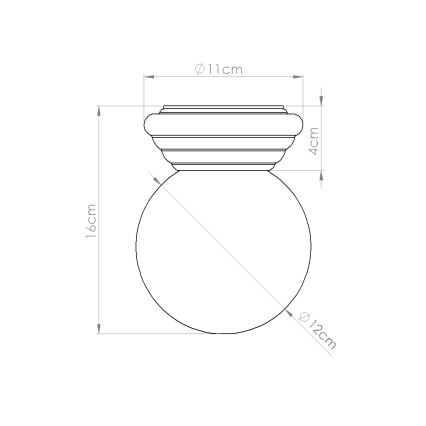 Таванно осветително тяло за баня ZORI 1xG9/8W/230V Ø 12 см IP44 оранжево